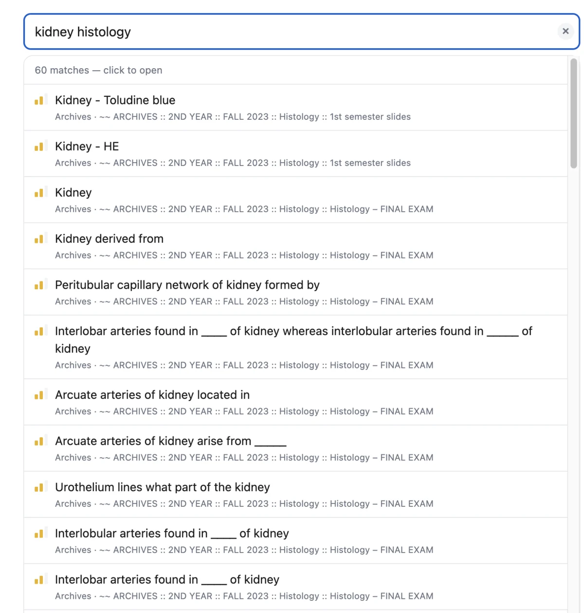 Study with Hannah keyword search results for kidney histology